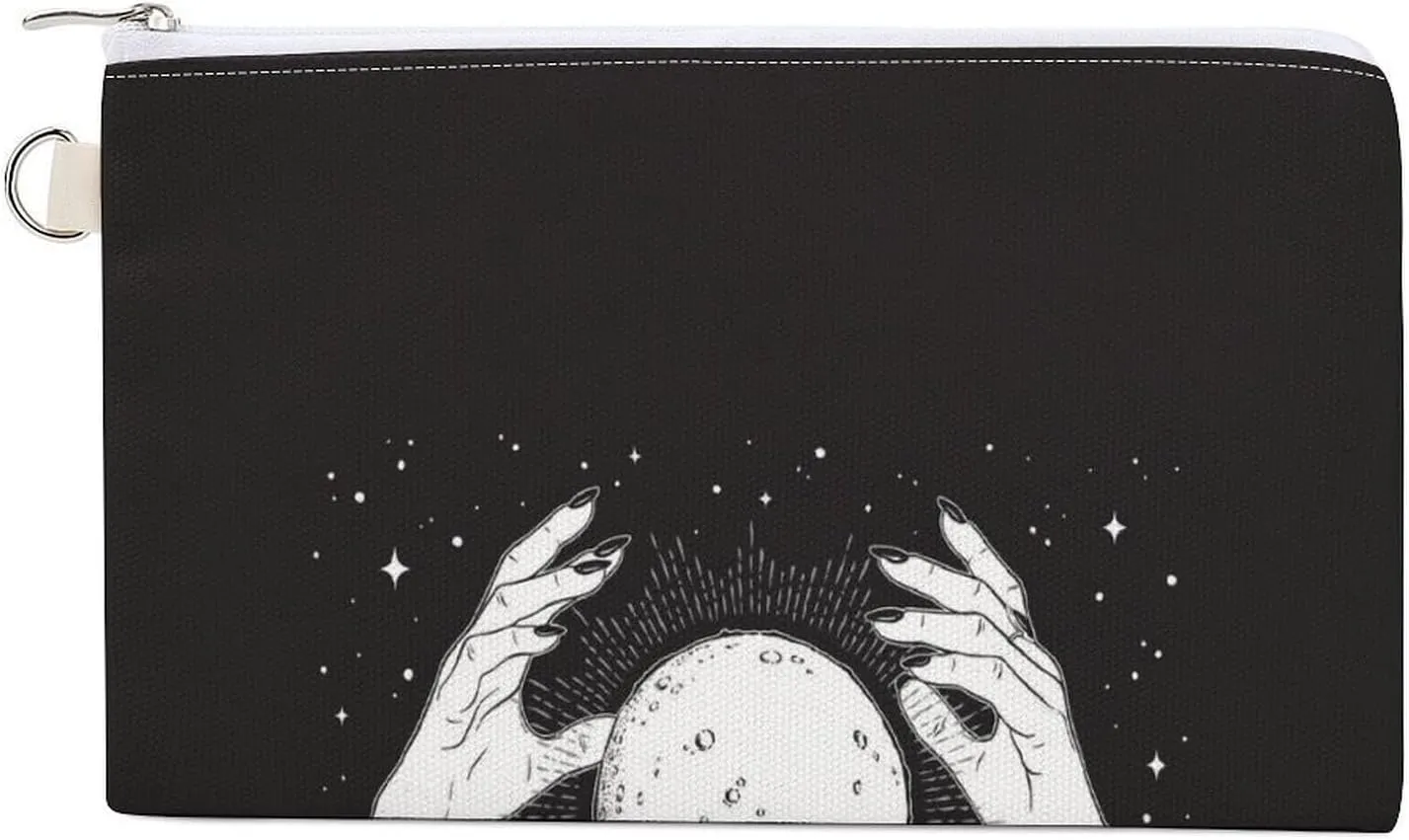 Soft Clutch Canvas Wallet, Lightweight Coin Zipper Handbag Makeup Bag Purse