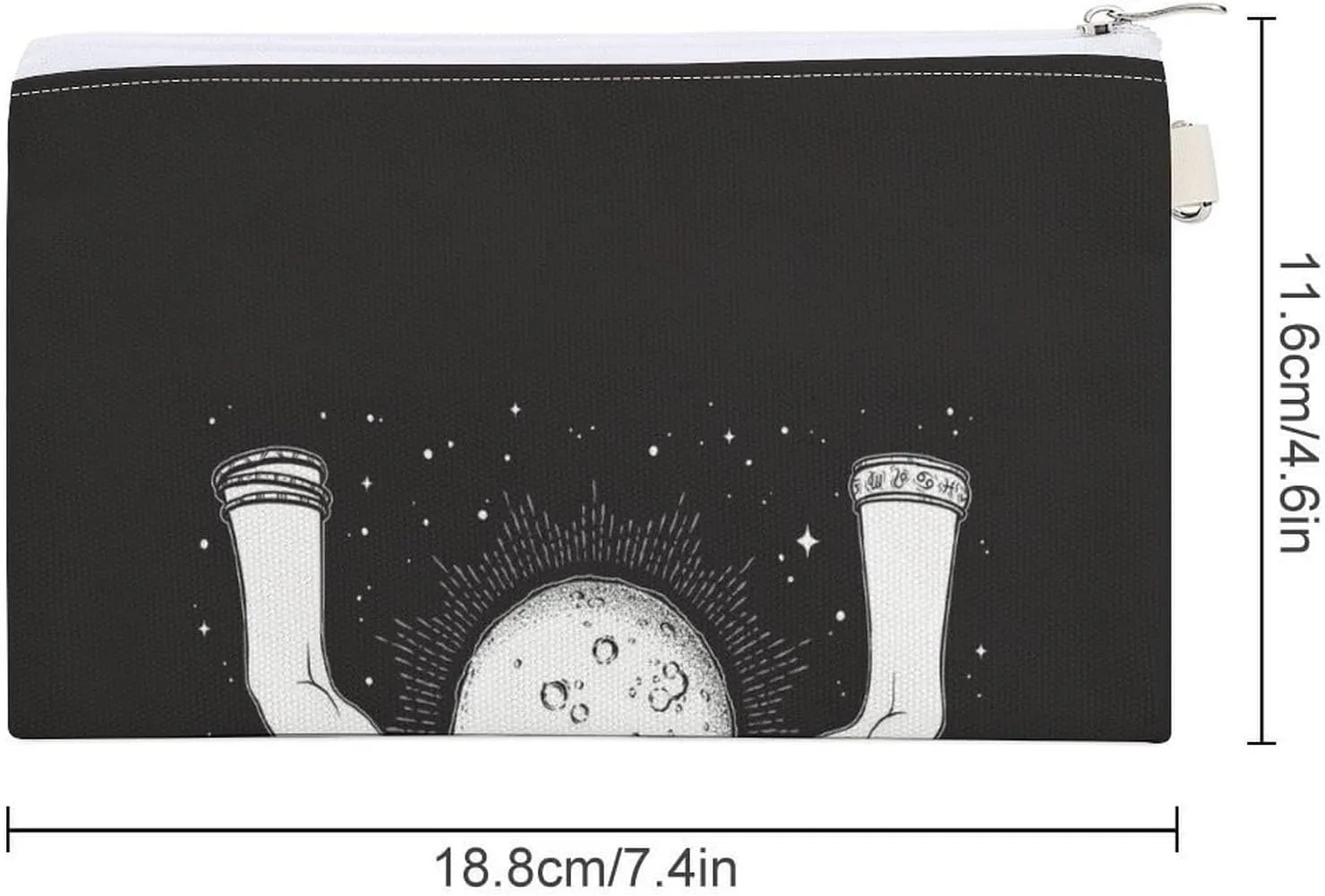 Soft Clutch Canvas Wallet, Lightweight Coin Zipper Handbag Makeup Bag Purse