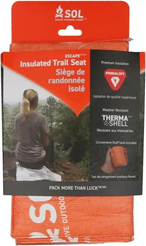 Sol Escape Insulated Trail Seat - Portable Cushion - Insulated Chair Pad - Comfortable Camping Seat Cushion - Lightweight & Foldable - Outdoor Gear - Camping & Hiking Essentials