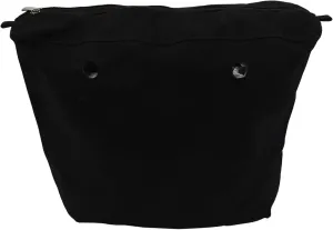 Solid Canvas Insert Inner Lining Insert Zipper Pocket for Obag O Bag Handbag Bag Black, black, 39*12*31cm