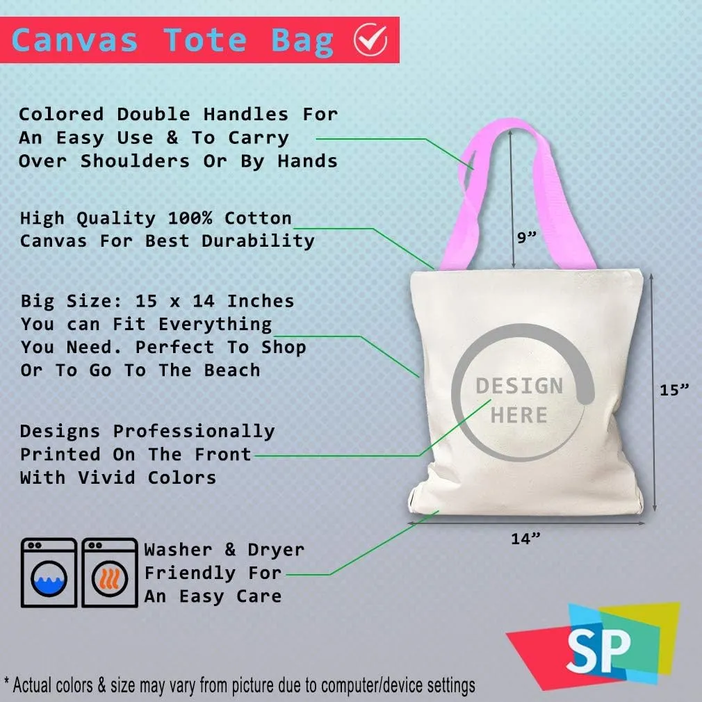 Speedy Pros Canvas Tote Bag for Women Nobody Loves Me like My Nana Grandmother Grandma Funny