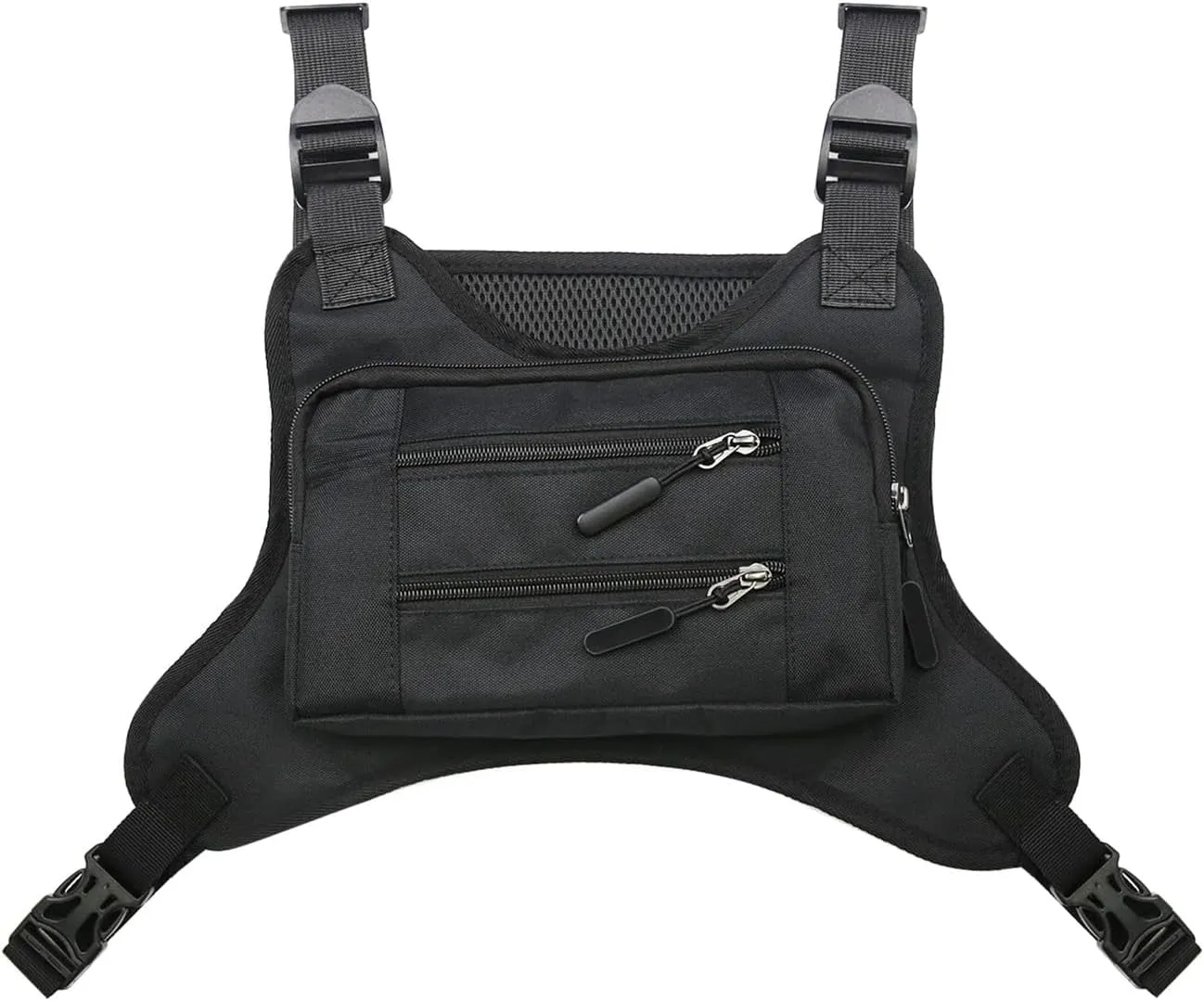 Sports Chest Bag for Men, Water Resistant Chest Pack, Running Pack with Cell Phone Holder and Extra Storage
