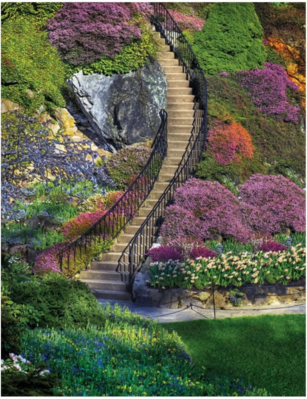 Springbok's Garden Stairway 100 Piece Therapy Puzzles, Ideal for Adults with Dementia, Alzheimer’s or Brain Injury