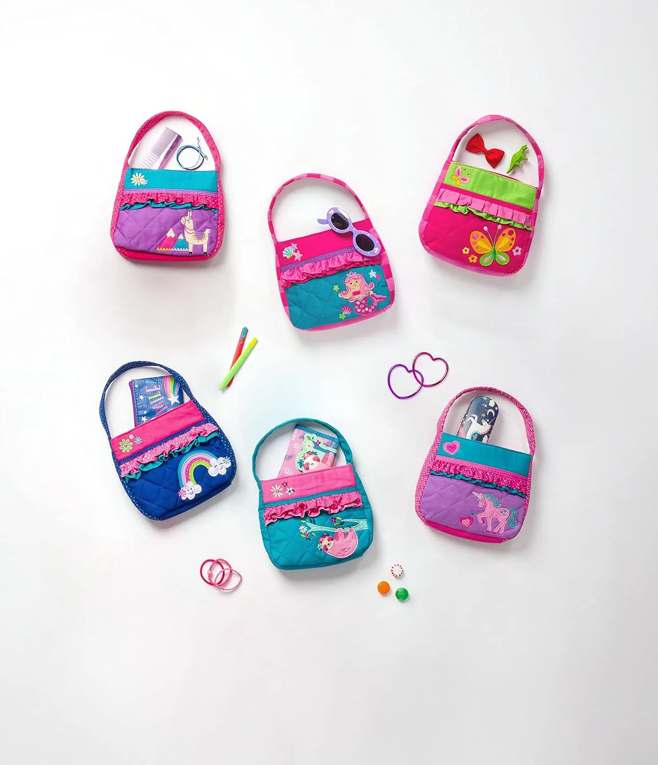 Stephen Joseph Little Girls Toddler Quilted Purse, Purse for Little Girls Handbags Kids Age 3-8