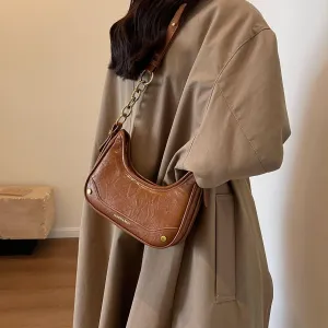 Stylish Small Cross-body Bag PU Leather Purse Armpit Tote 2025 Women's Shoulder Crossbody Bag
