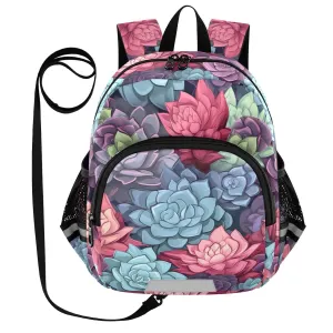 Succulents Cactus Red Toddler Harness Backpack for Boys Girls 3-6 Years Kids Backpack with Anti Lost Safety Leash Baby Travel Bag for Preschool Travel Walking