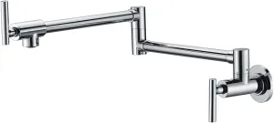 Sumerain Pot Filler Faucet Wall Mounted Stove Pot Filler in Chrome Finish