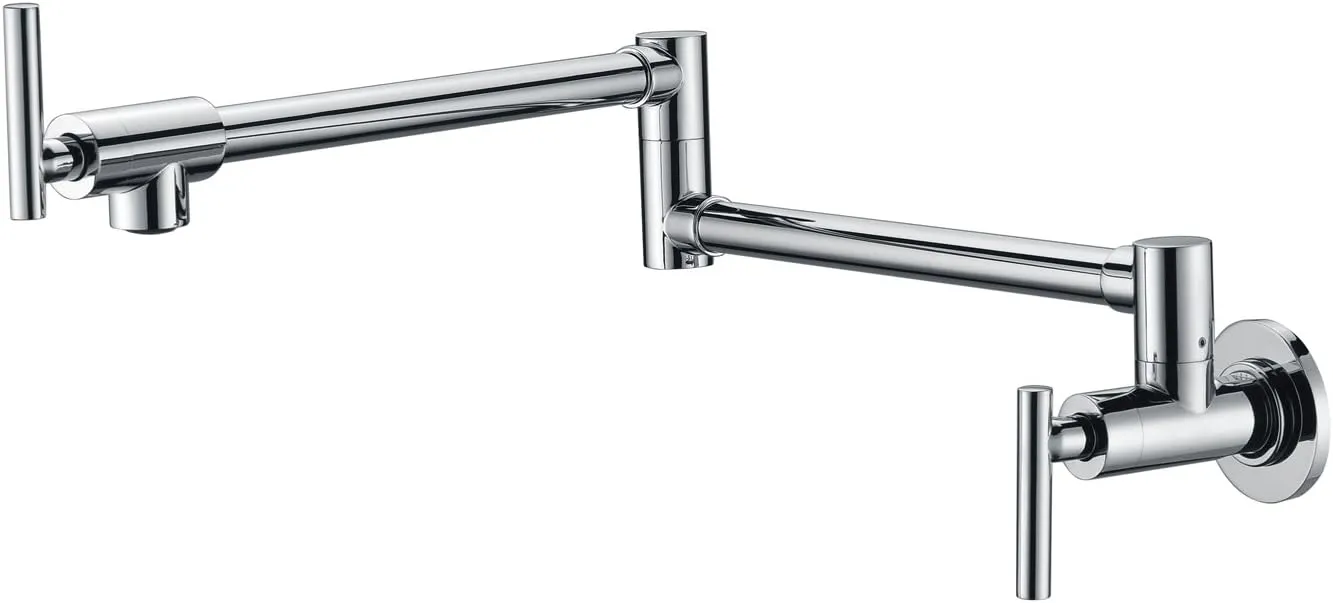Sumerain Pot Filler Faucet Wall Mounted Stove Pot Filler in Chrome Finish