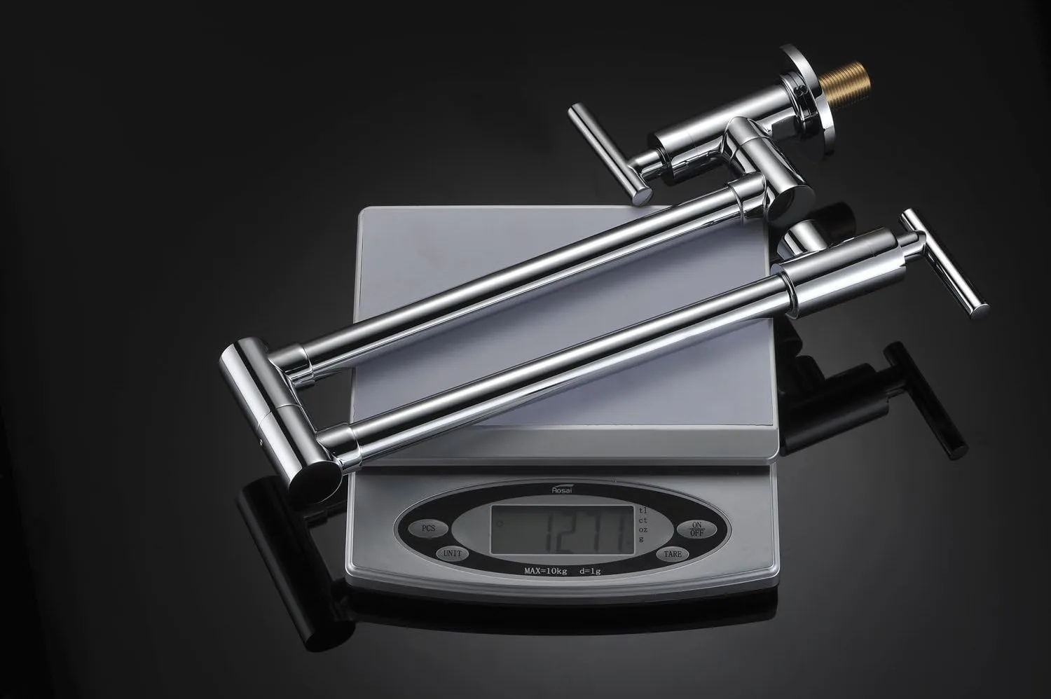 Sumerain Pot Filler Faucet Wall Mounted Stove Pot Filler in Chrome Finish