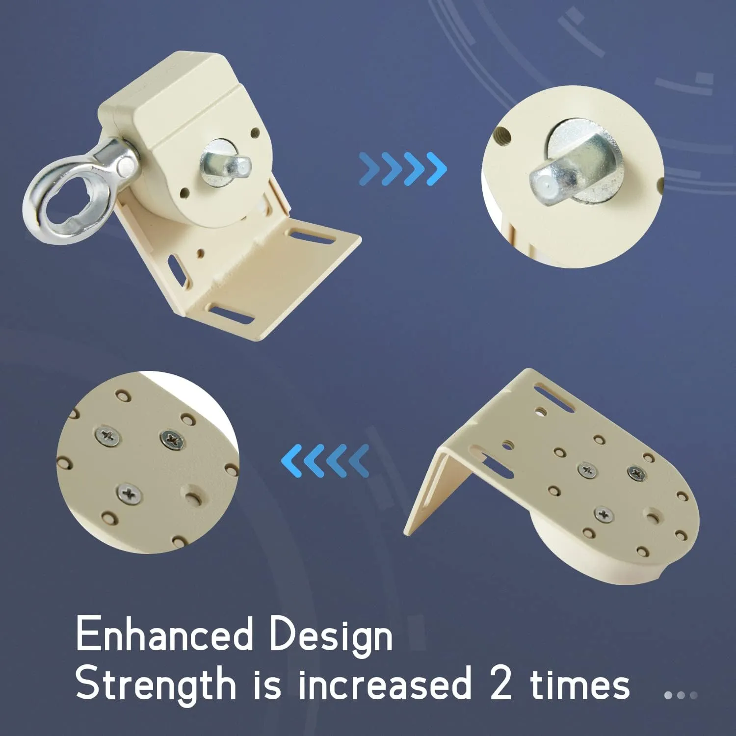 Sunshade Replacement Bracket, Compatible with Coolaroo External Roller Blind, Upgraded to Metal Ring, More Durable and Long-Lasting