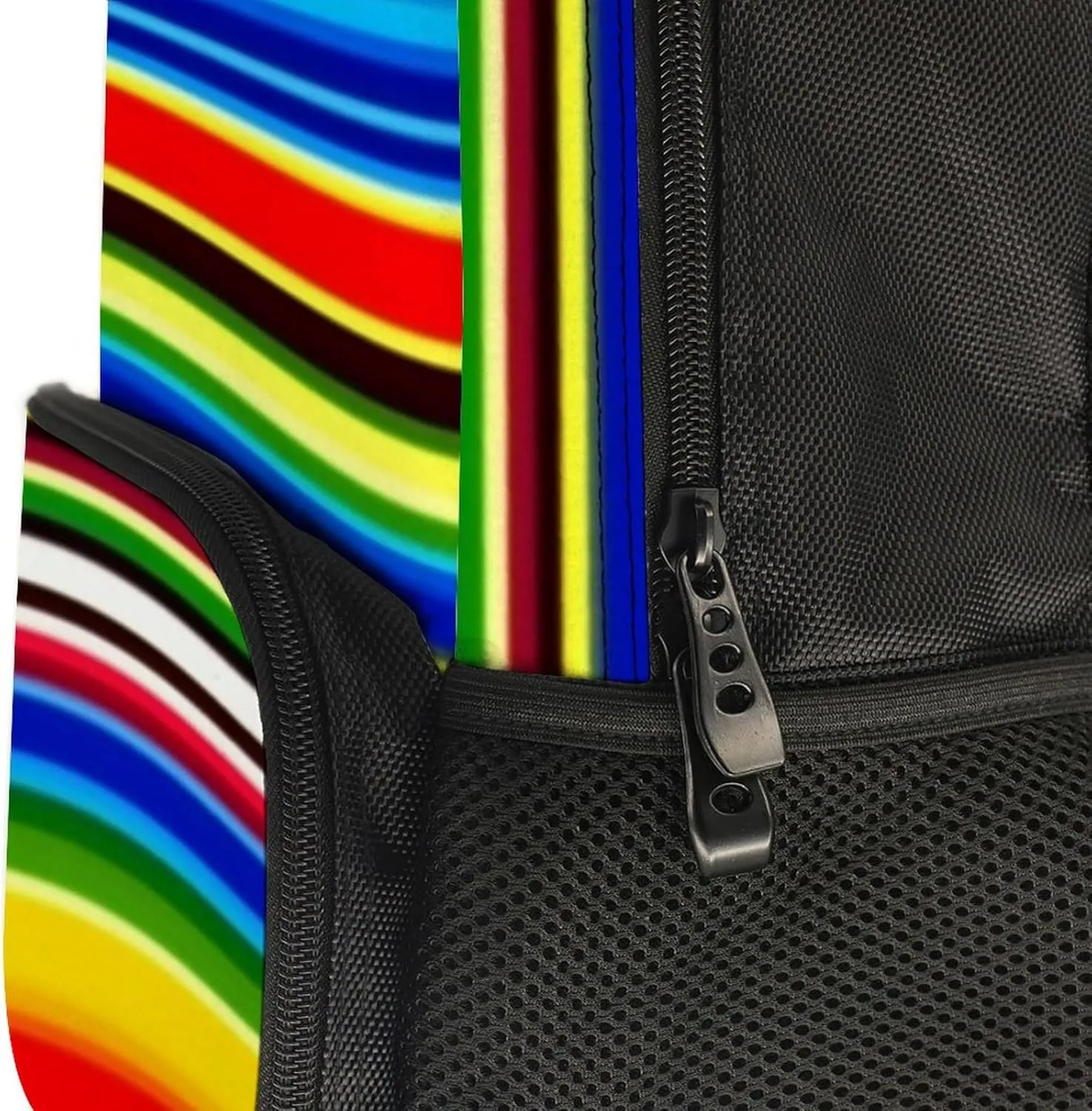 Supdreamc Polyester Daypack Backpack for Climbing Outdoors Running - Big Capacity Multipurpose Anti-Theft Bookbag, Mexican Blanket Stripes Travel Hiking & Camping Rucksack