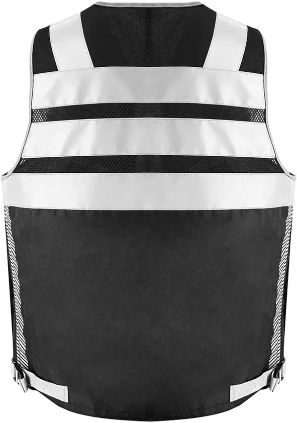 SUXIBIP 10 Pockets Safety Vest for Men and Women, High Visibility vest with 3M Reflective Strips, Oxford Fabric