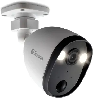 Swann Powered Wi-Fi 1080p Full HD Indoor & Outdoor Waterproof Security Camera With Spotlight, Color Night Vision, 2-way Talk, Heat, Motion & Person Detection, Free Cloud & Local Recording