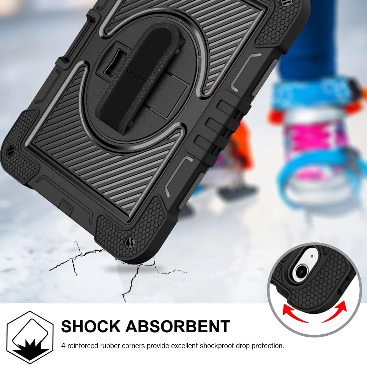 Tablet PC Case Compatible with iPad 11th Gen A16 11 Inch 2025,Heavy Duty Rugged Case Shockproof Protective Case Kickstand Case Compatible with 11th Generation (A16) 11-inch 2025 Protective Case(Black)