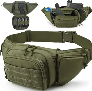 Tactical Fanny Pack Gun Holster Portable Handgun Holster Concealed Gun Carry Holster for Hunting Camping