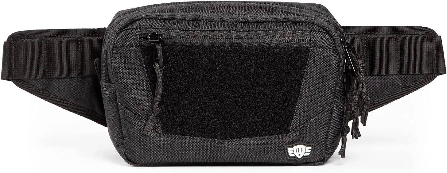 TBG - Tactical Fanny Pack Diaper Bag - Hip Pack/Sling Bag for Men - Compact (Black)