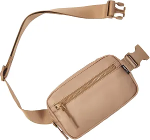 Telena Fanny Packs Crossbody Belt Bag Cross Body Bag Fashionable for Women with Adjustable Strap Light Brown