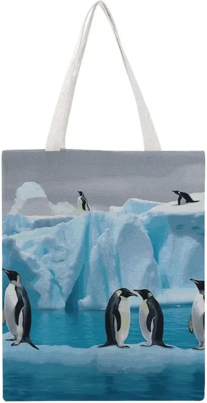 The Iceberg Handbags Portable Shoulder Bag Canvas Tote Bag Unisex for Work Hiking Gym Gift