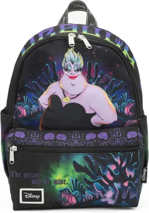 The Little Mermaid - Ursula 13"" Nylon Daypack, Black