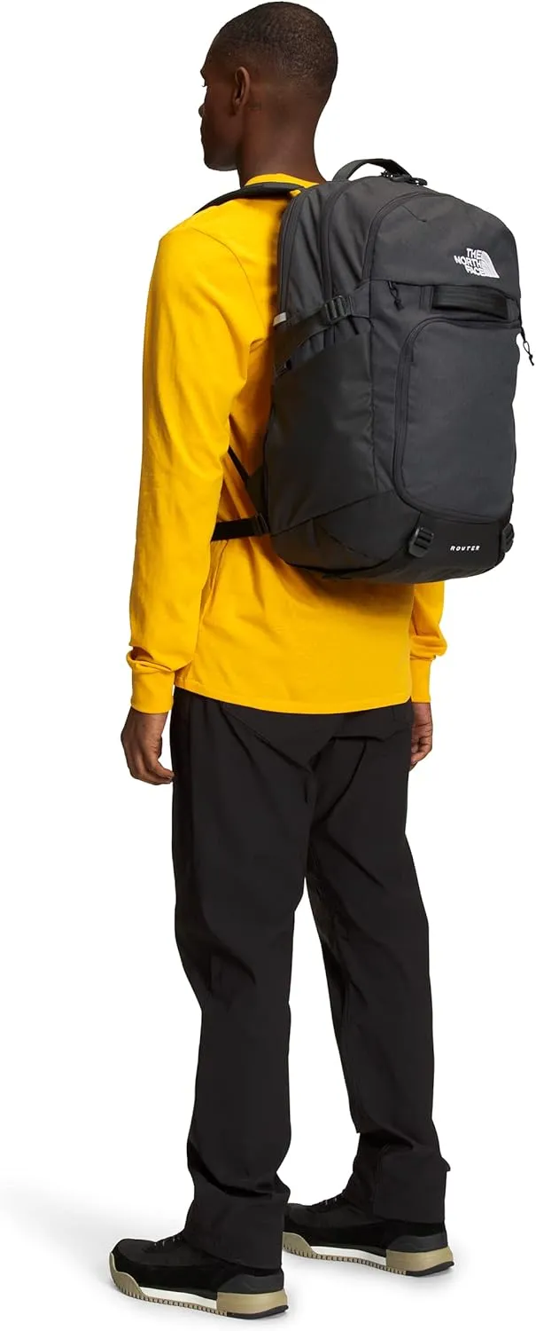 THE NORTH FACE Router Everyday Laptop Backpack, Asphalt Grey Light Heather/TNF Black, One Size