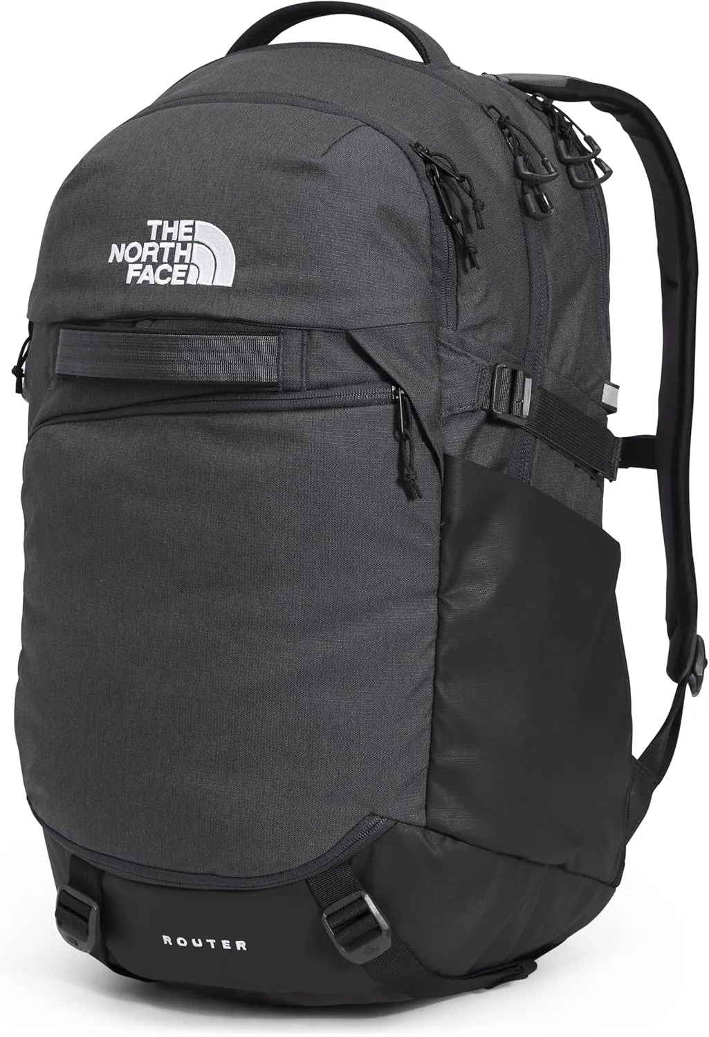 THE NORTH FACE Router Everyday Laptop Backpack, Asphalt Grey Light Heather/TNF Black, One Size
