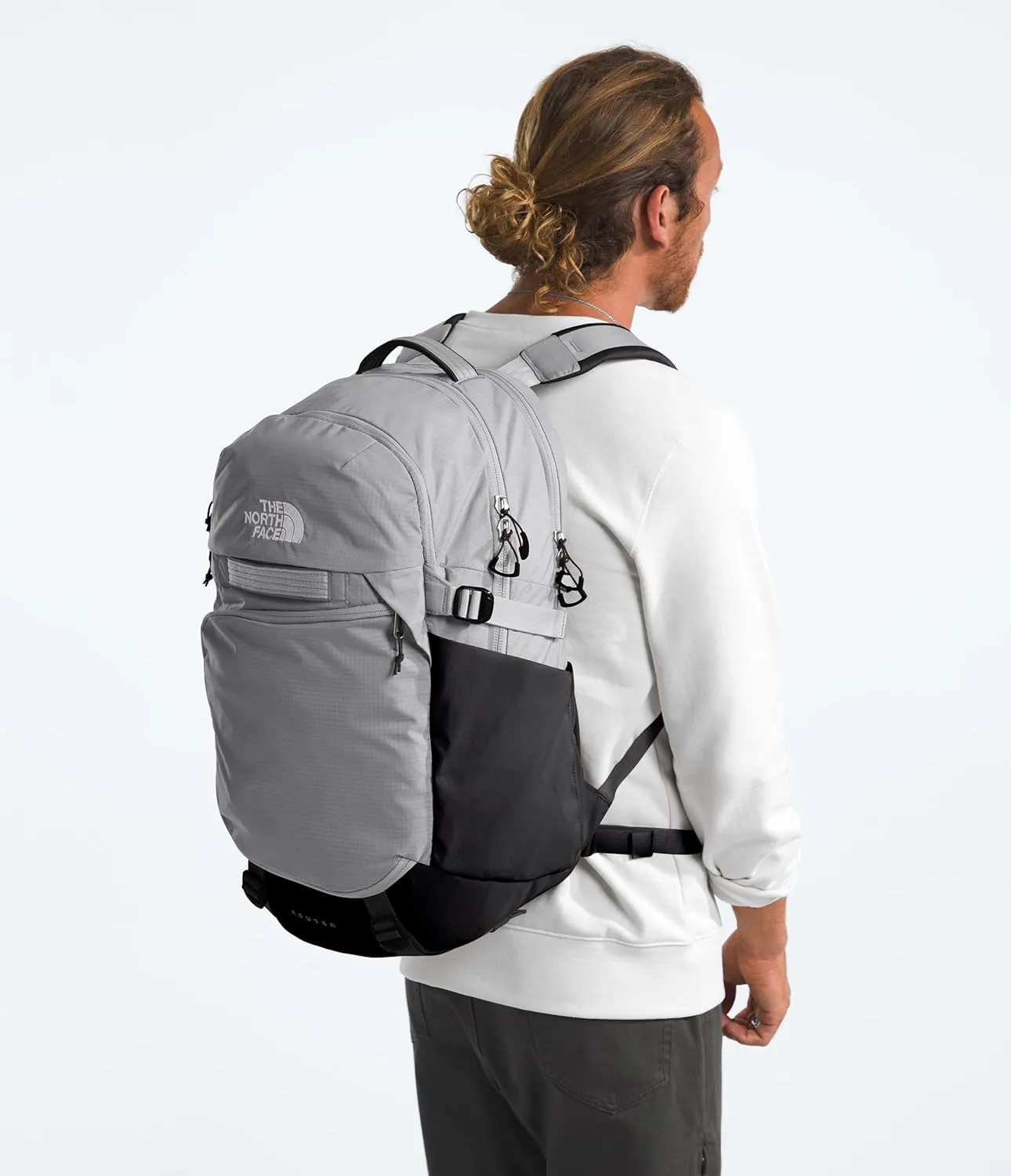THE NORTH FACE Router Everyday Laptop Backpack, Meld Grey/TNF Black-NPF, One Size