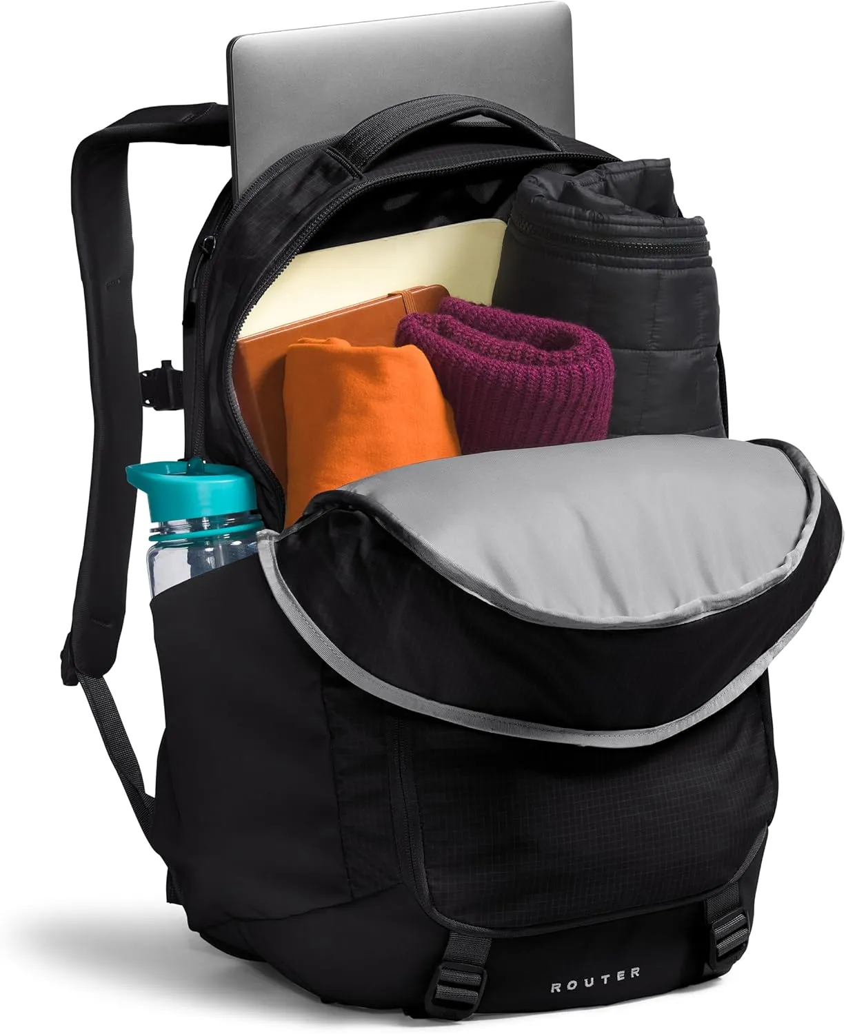 THE NORTH FACE Router Everyday Laptop Backpack, TNF Black/TNF Black-NPF, One Size