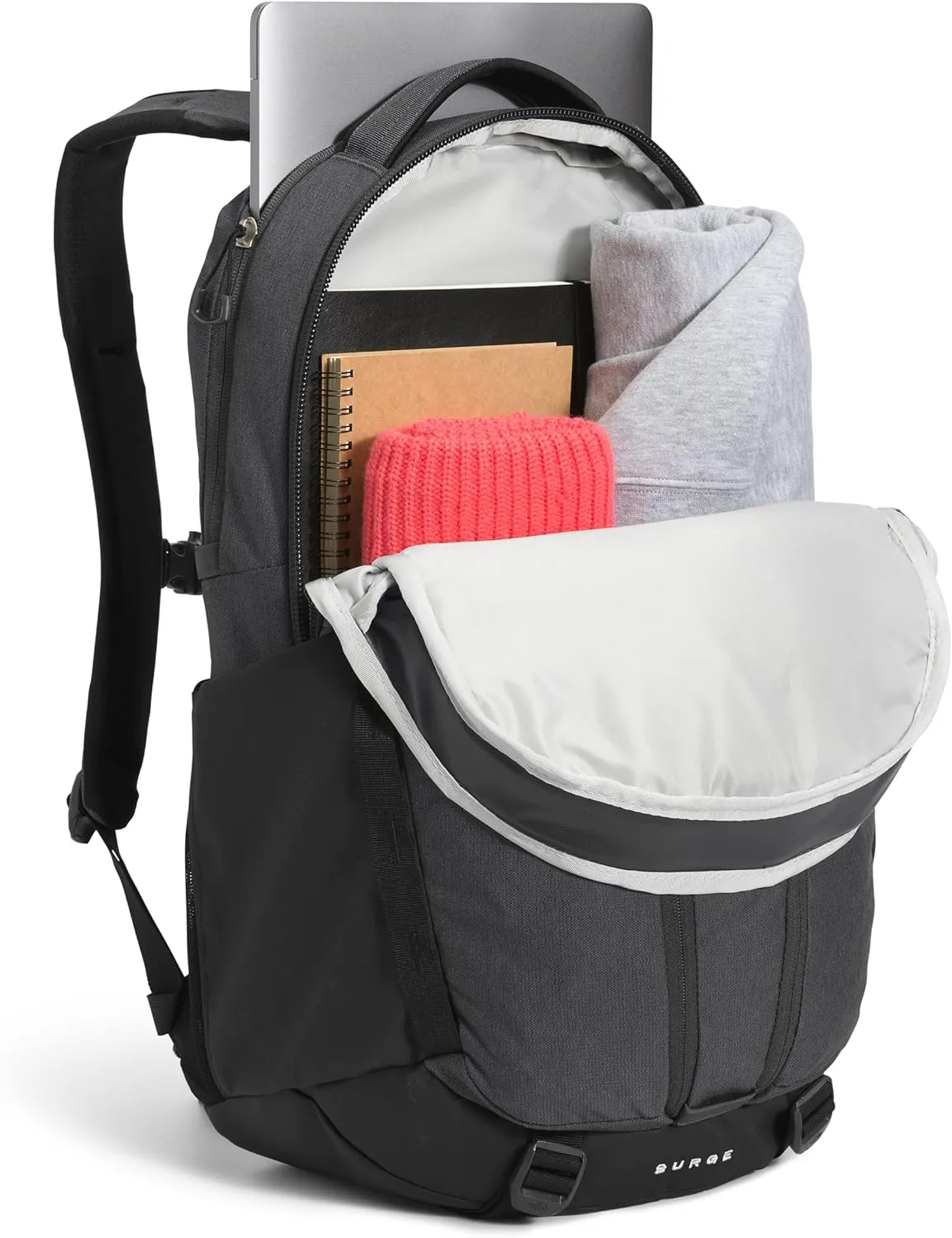 THE NORTH FACE Surge Commuter Laptop Backpack, Asphalt Grey Light Heather/TNF Black-NPF, One Size