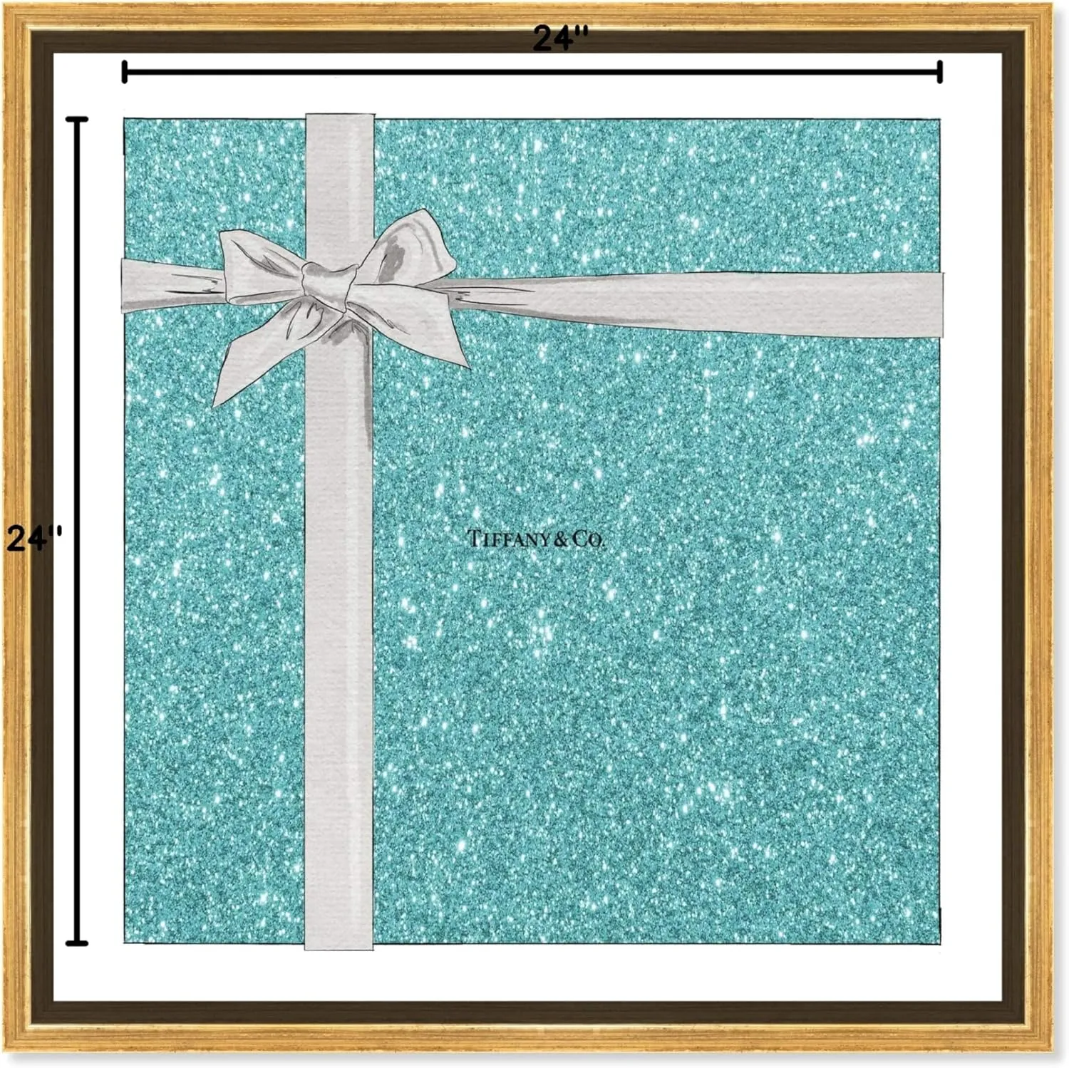 The Oliver Gal Artist Co. Fashion and Glam Framed Wall Art Canvas Prints 'Jewelry Gift Box Glitter' Fashion