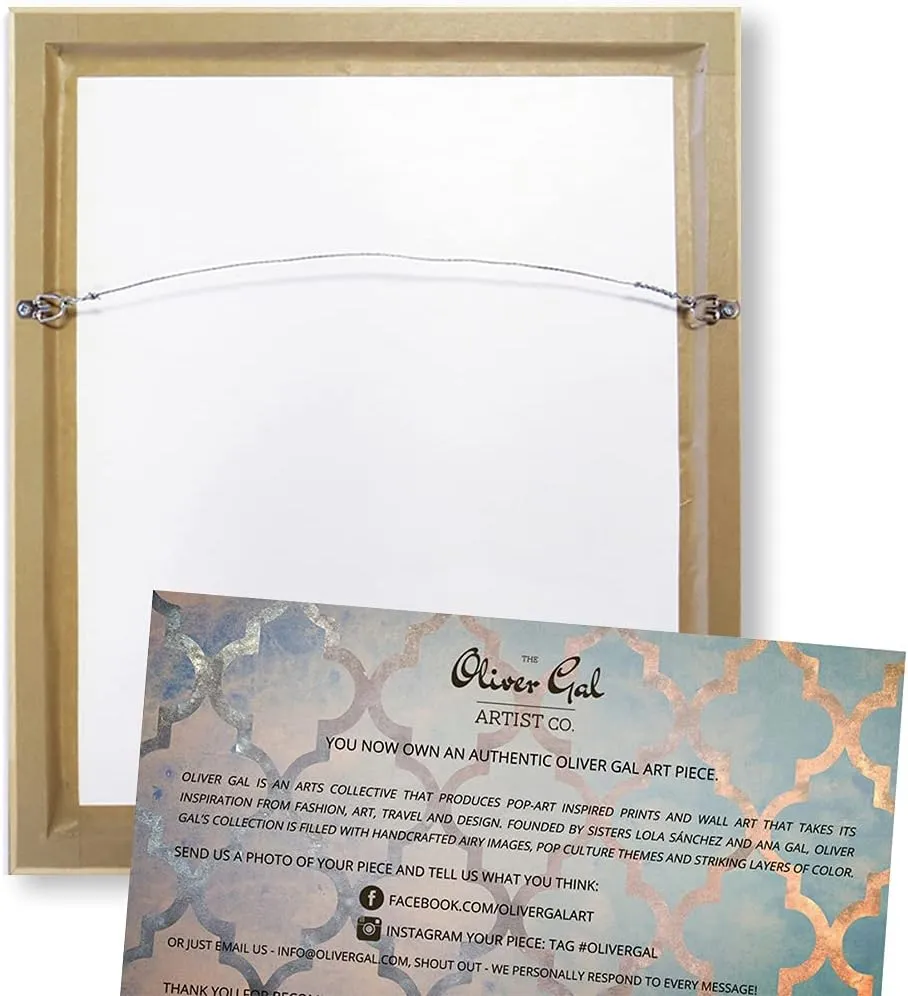 The Oliver Gal Artist Co. Fashion and Glam Wall Art Canvas Gifted Beauty' Handbags Framed-Prints, 16 in x 16 in, Black, White