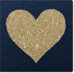 The Oliver Gal Artist Co. Fashion and Glam Wall Art Canvas Prints 'Ever After Sparkle' Home Décor, 20" x 20", Gold, Blue