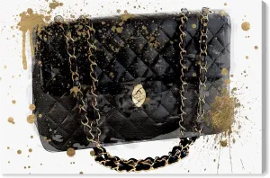 The Oliver Gal Artist Co. Fashion and Glam Wall Art Canvas Prints Handbags Black Bag Home Décor, 30" x 20", Stretched