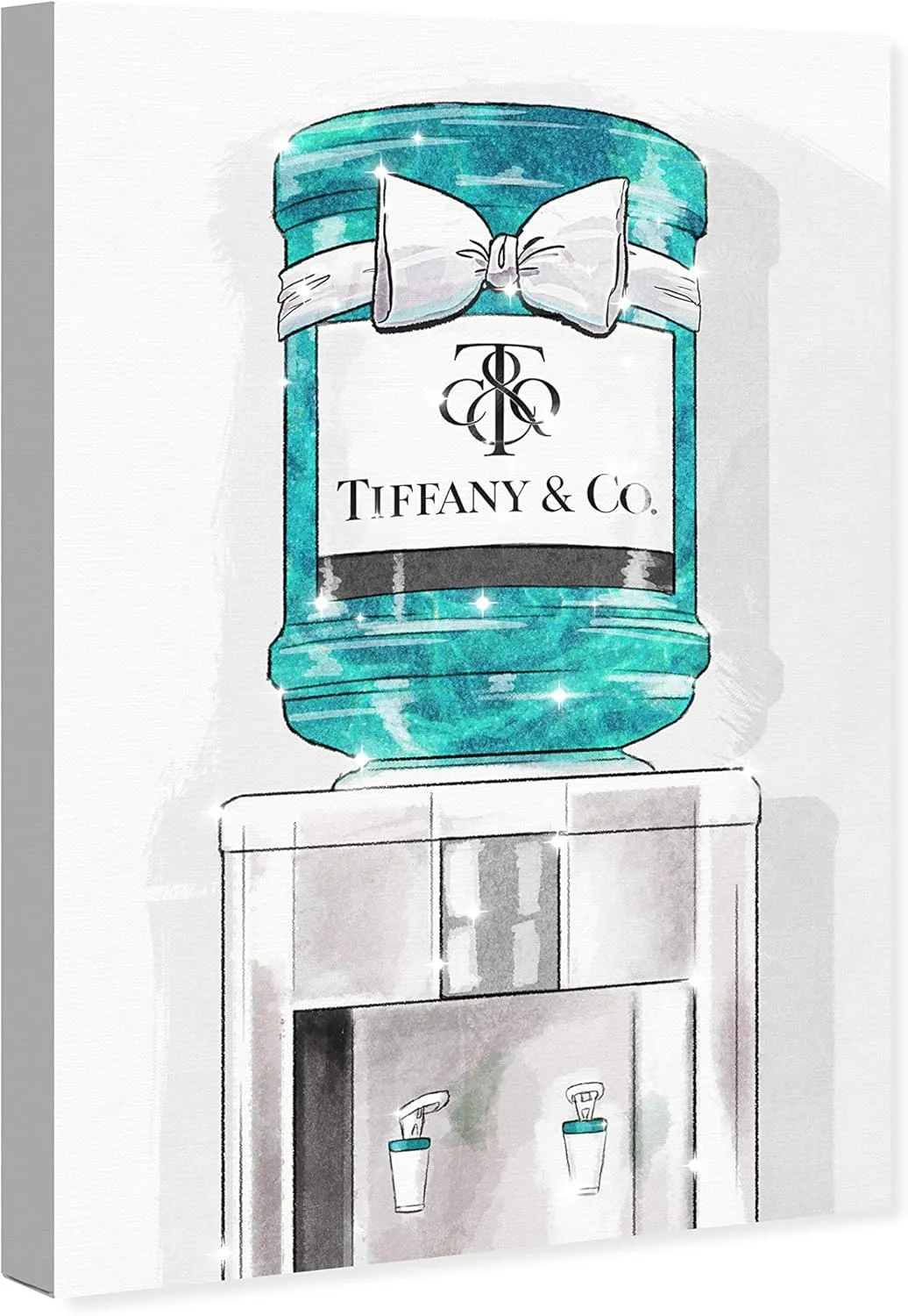 The Oliver Gal Artist Co. Fashion and Glam Wall Art Canvas Prints 'Jeweled Watercooler'