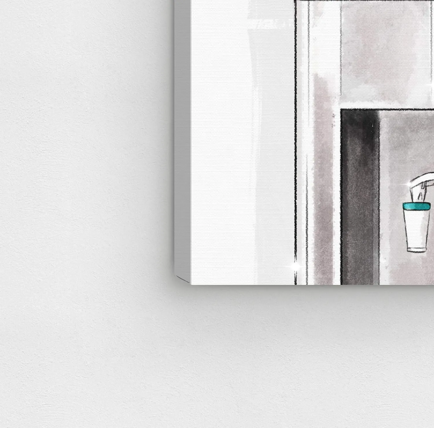 The Oliver Gal Artist Co. Fashion and Glam Wall Art Canvas Prints 'Jeweled Watercooler'