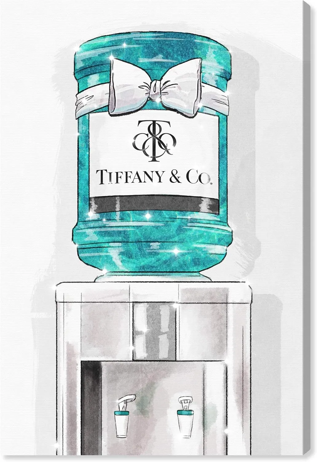 The Oliver Gal Artist Co. Fashion and Glam Wall Art Canvas Prints 'Jeweled Watercooler'