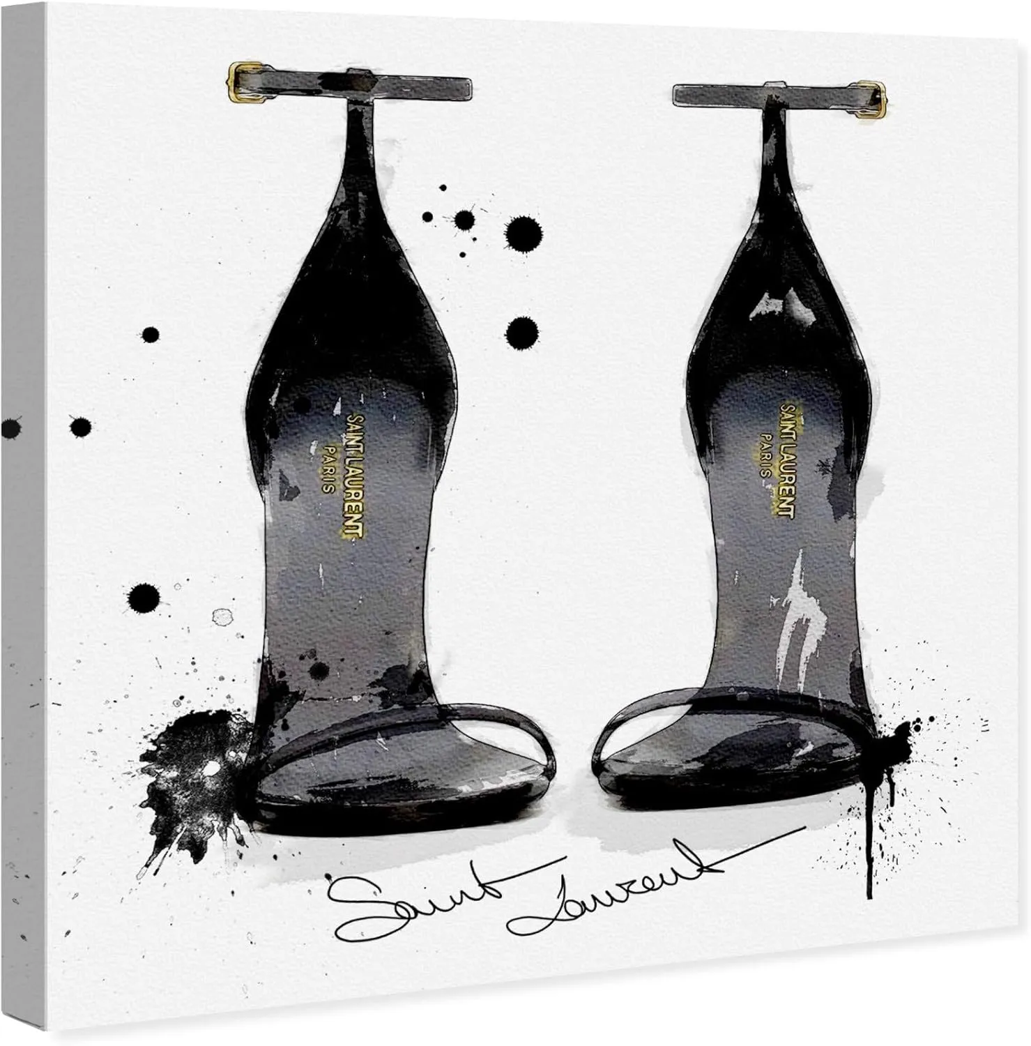 The Oliver Gal Artist Co. Fashion and Glam Wall Art Canvas Prints 'Perfect Sillhouette' Home Décor, 16 in x 16 in, Black, White