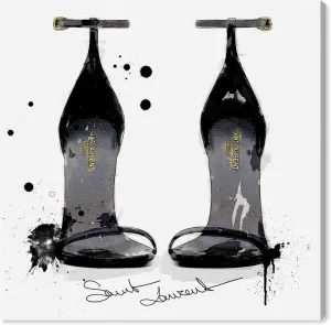 The Oliver Gal Artist Co. Fashion and Glam Wall Art Canvas Prints 'Perfect Sillhouette' Home Décor, 16 in x 16 in, Black, White