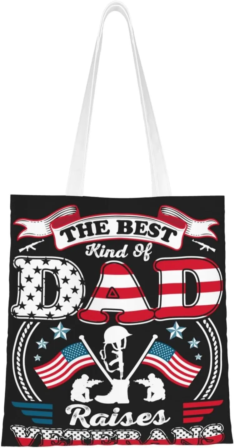 The Super Hero In My Life Is MY Dad Fathers Day Canvas Tote Bag for Women Grocery Shoulder Bags Shopping Handbags