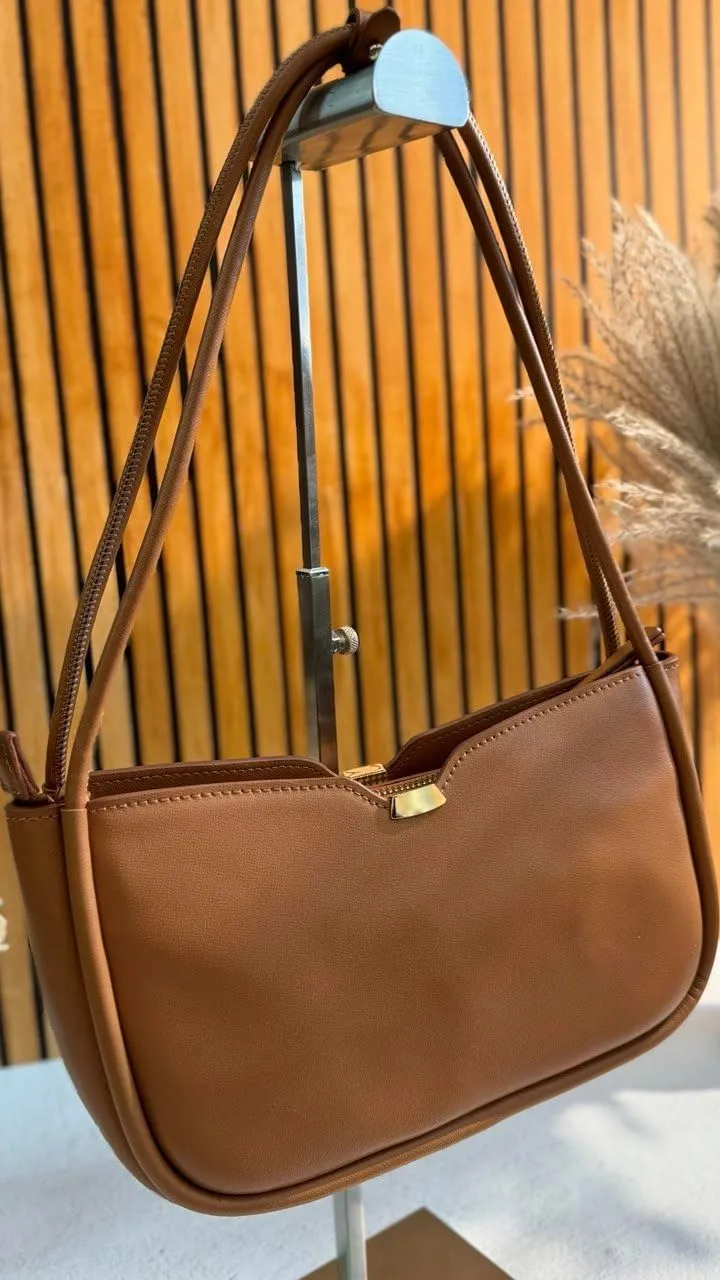 Timeless Elegance – Genuine Leather Handbag with Top Handle