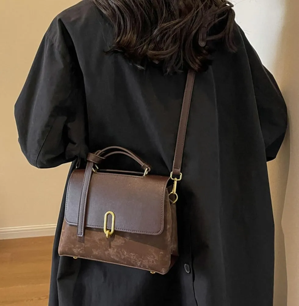 Top Handle Satchel Bag for Women Tote Bag Suede Designer Crossbody Purse Vegan Leather Shoulder Handbag Purse