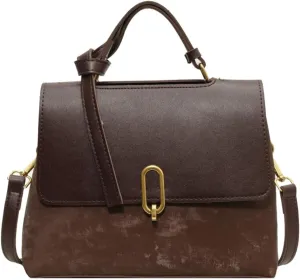 Top Handle Satchel Bag for Women Tote Bag Suede Designer Crossbody Purse Vegan Leather Shoulder Handbag Purse
