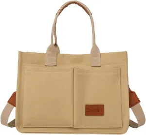 Tote Bag for Women Fashion Corduroy Handbags Casual Hobo Messenger Bag Canvas Shoulder Bag with Multi-pocket
