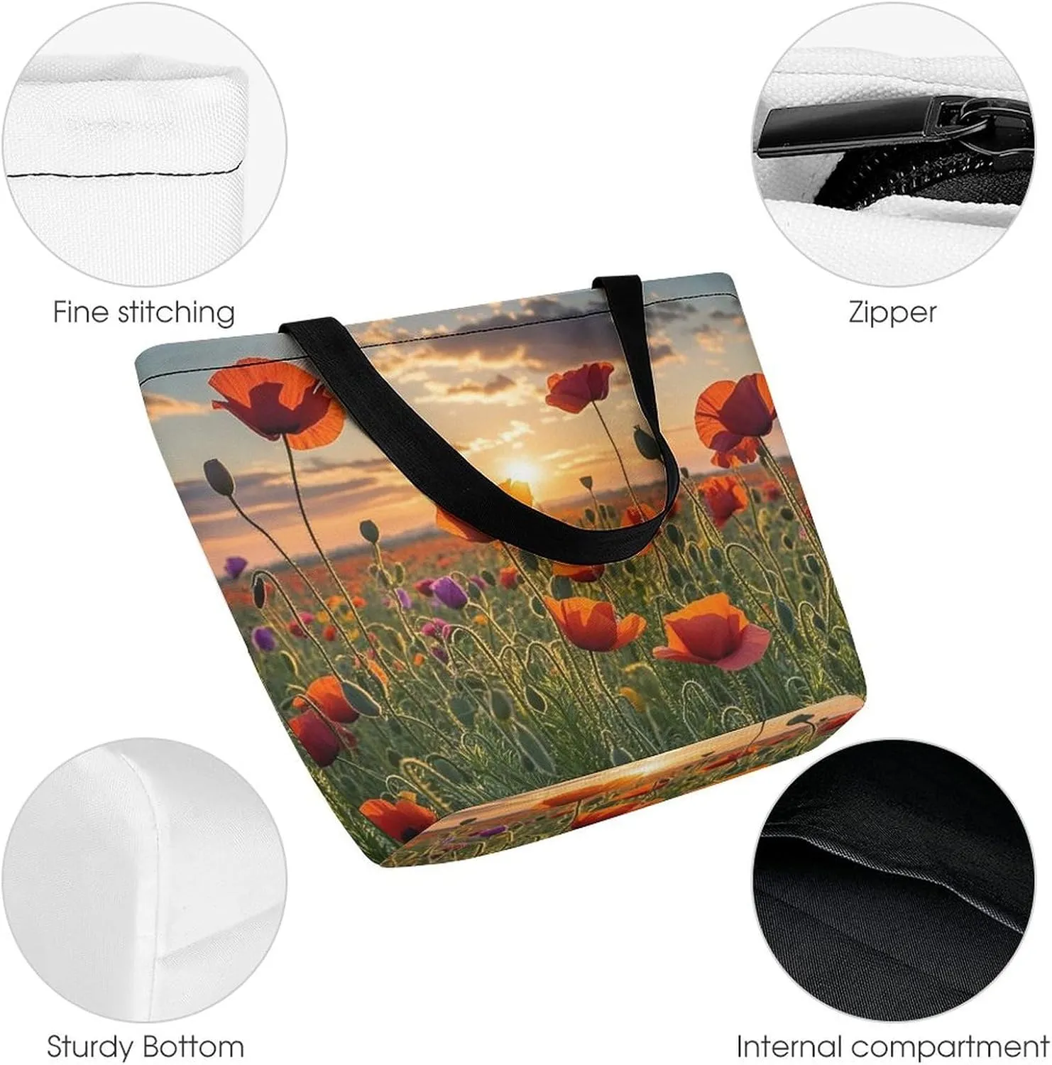 Tote Bag for Women Grocery Bag Snow Owl Foldable Shopping Bags Reusable Large Tote Bag