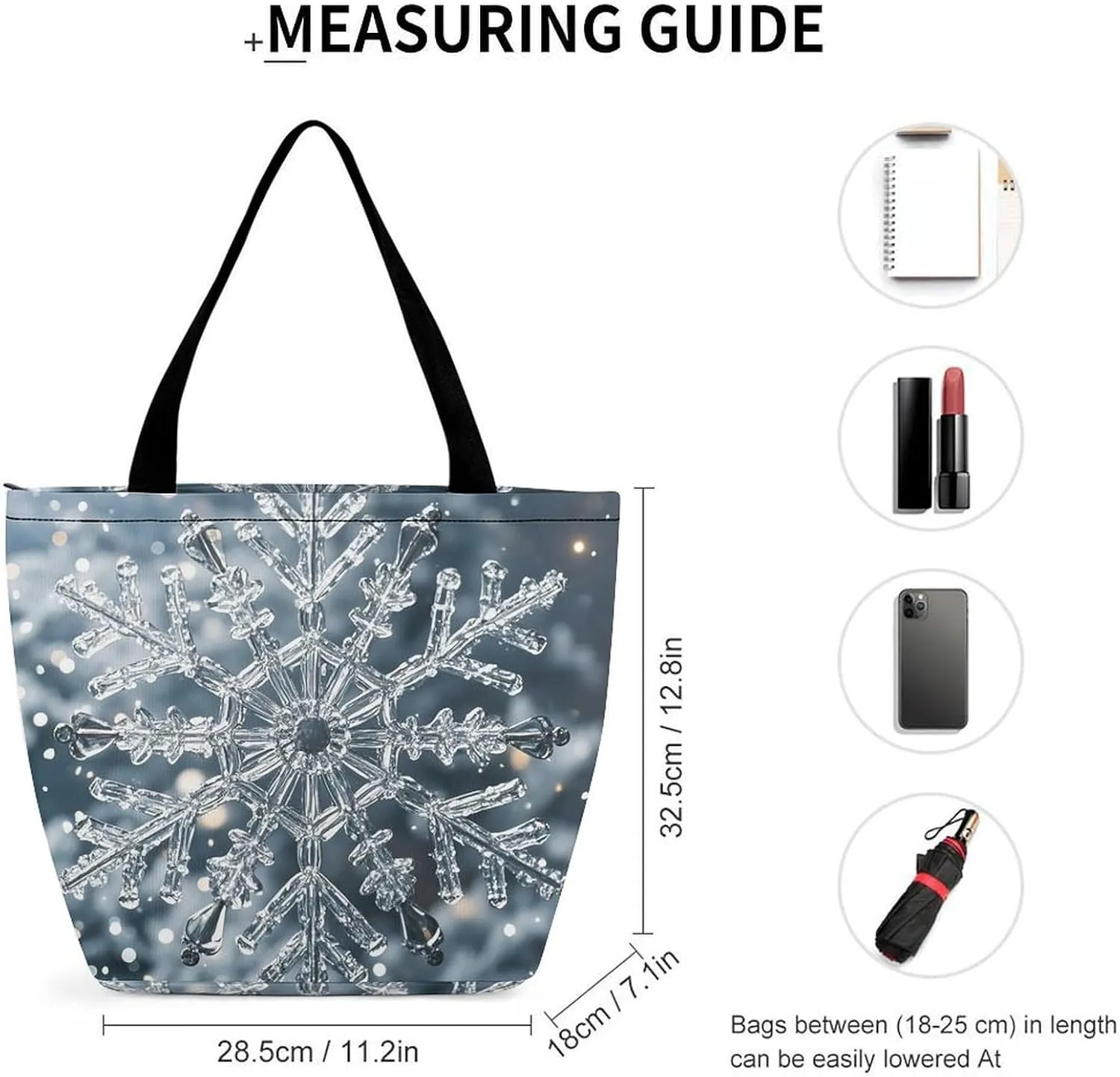 Tote Bag for Women Grocery Bag Winter House Foldable Shopping Bags Reusable Large Tote Bag