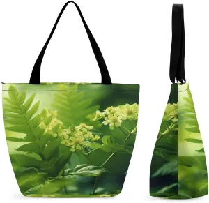Tote Bag for Women Men Grocery Bag for Women Shopping Bag Plant Pattern Handbags Beach Bag Shoulder Bag for Shopping