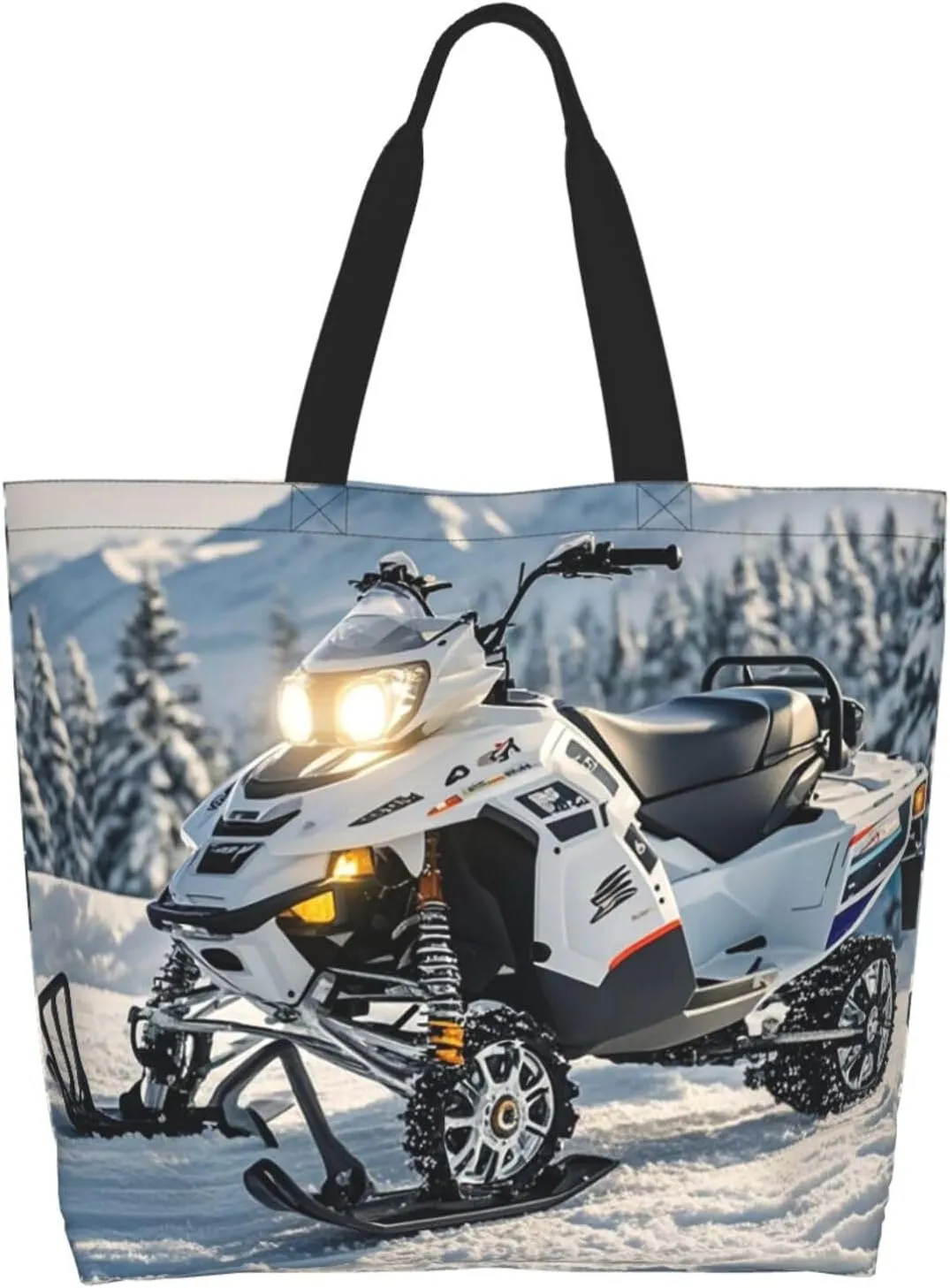 Tote Bag for Women Sunflower Field Sunset Grocery Bag Foldable Shopping Bags Reusable Large Tote Bag
