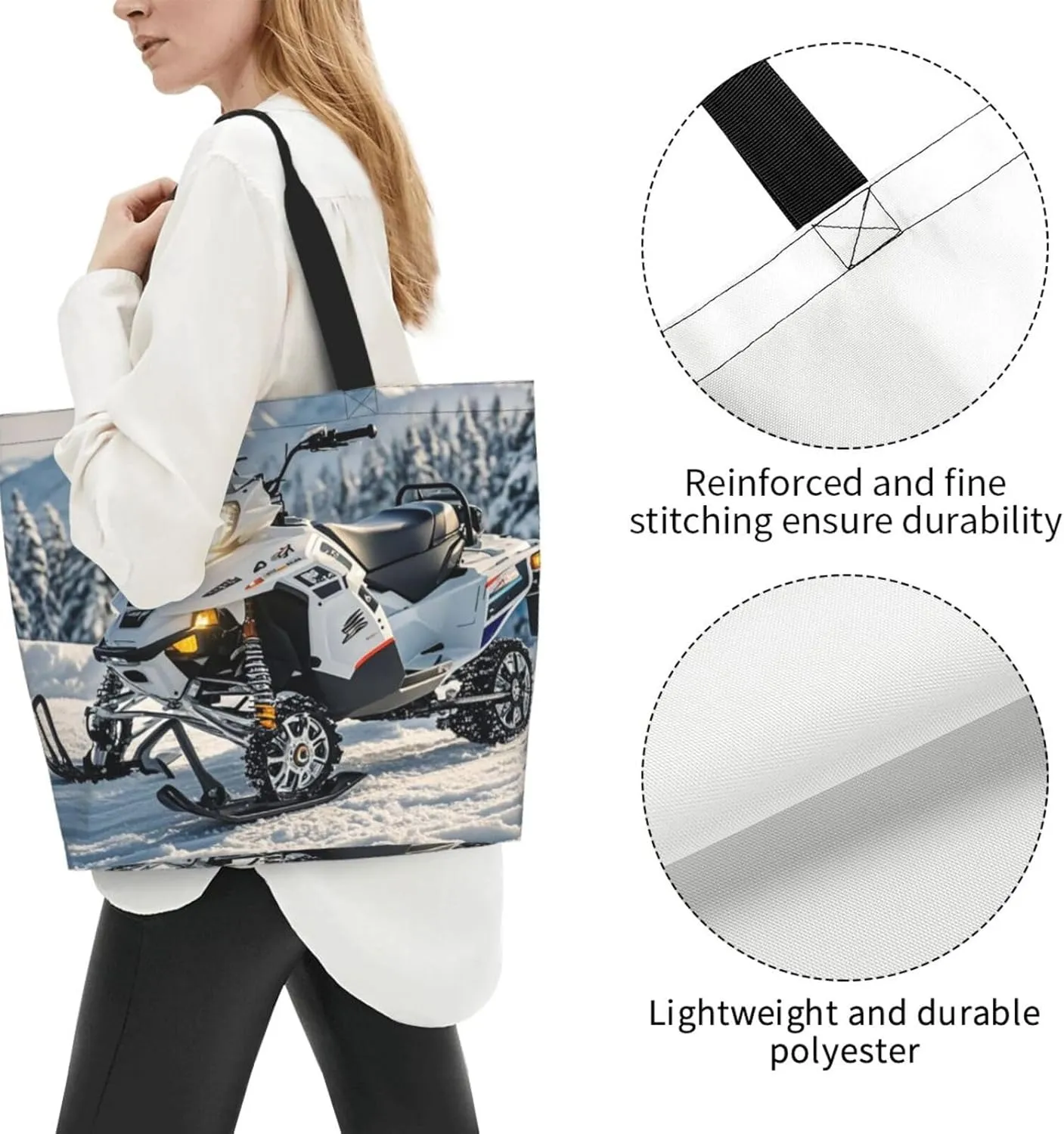 Tote Bag for Women Sunflower Field Sunset Grocery Bag Foldable Shopping Bags Reusable Large Tote Bag