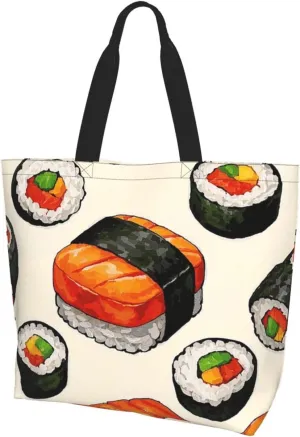 Tote Bag for Women Turquoise Blue Gold Marble Grocery Bag Foldable Shopping Bags Reusable Large Tote Bag
