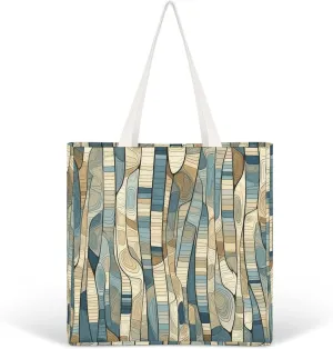 Tote Bag Laptop Handbag Classical Pattern Flowers Grocery Bag Canvas Shoulder Bag Crossbody Bag for Travel