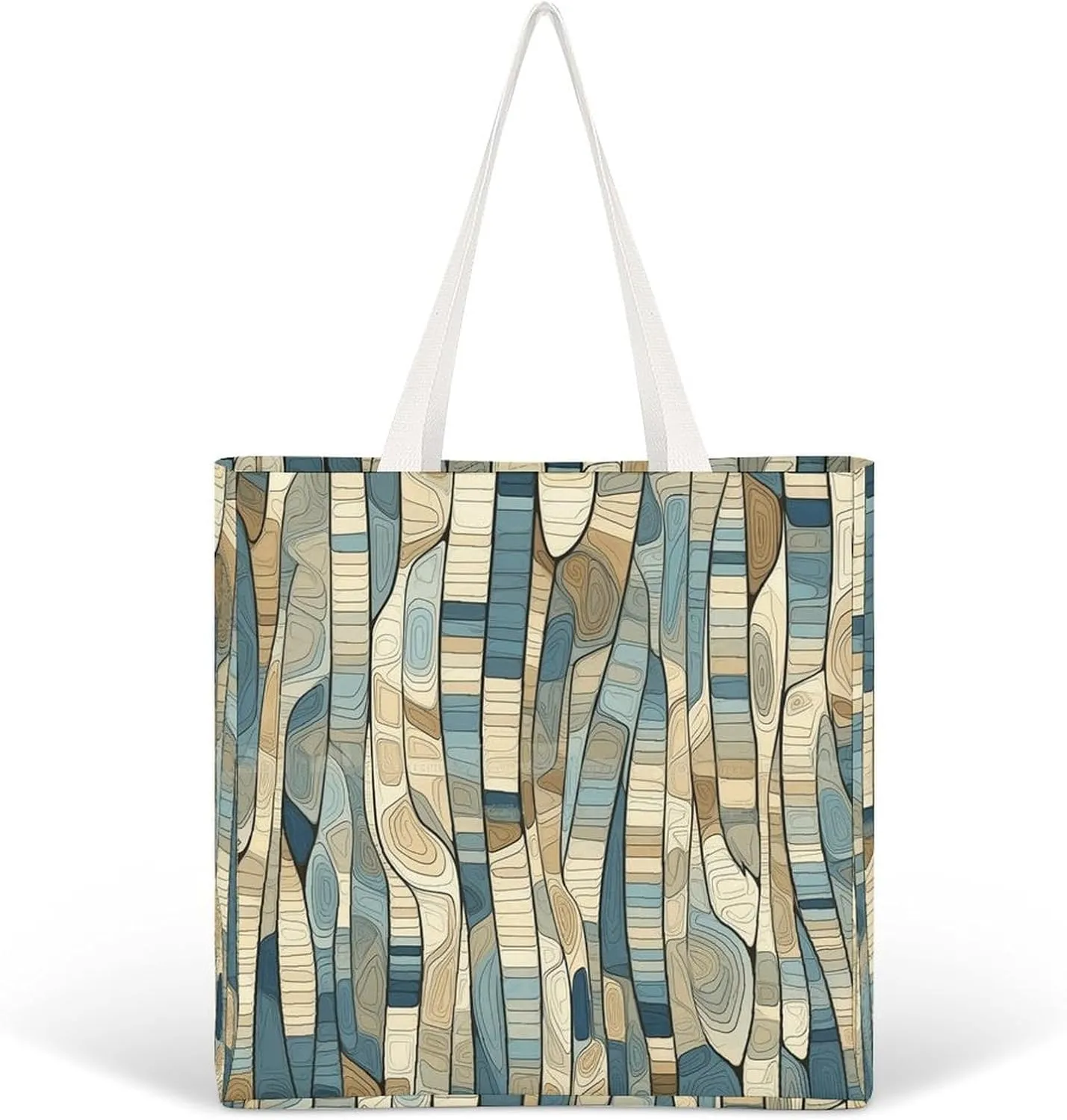 Tote Bag Laptop Handbag Classical Pattern Flowers Grocery Bag Canvas Shoulder Bag Crossbody Bag for Travel